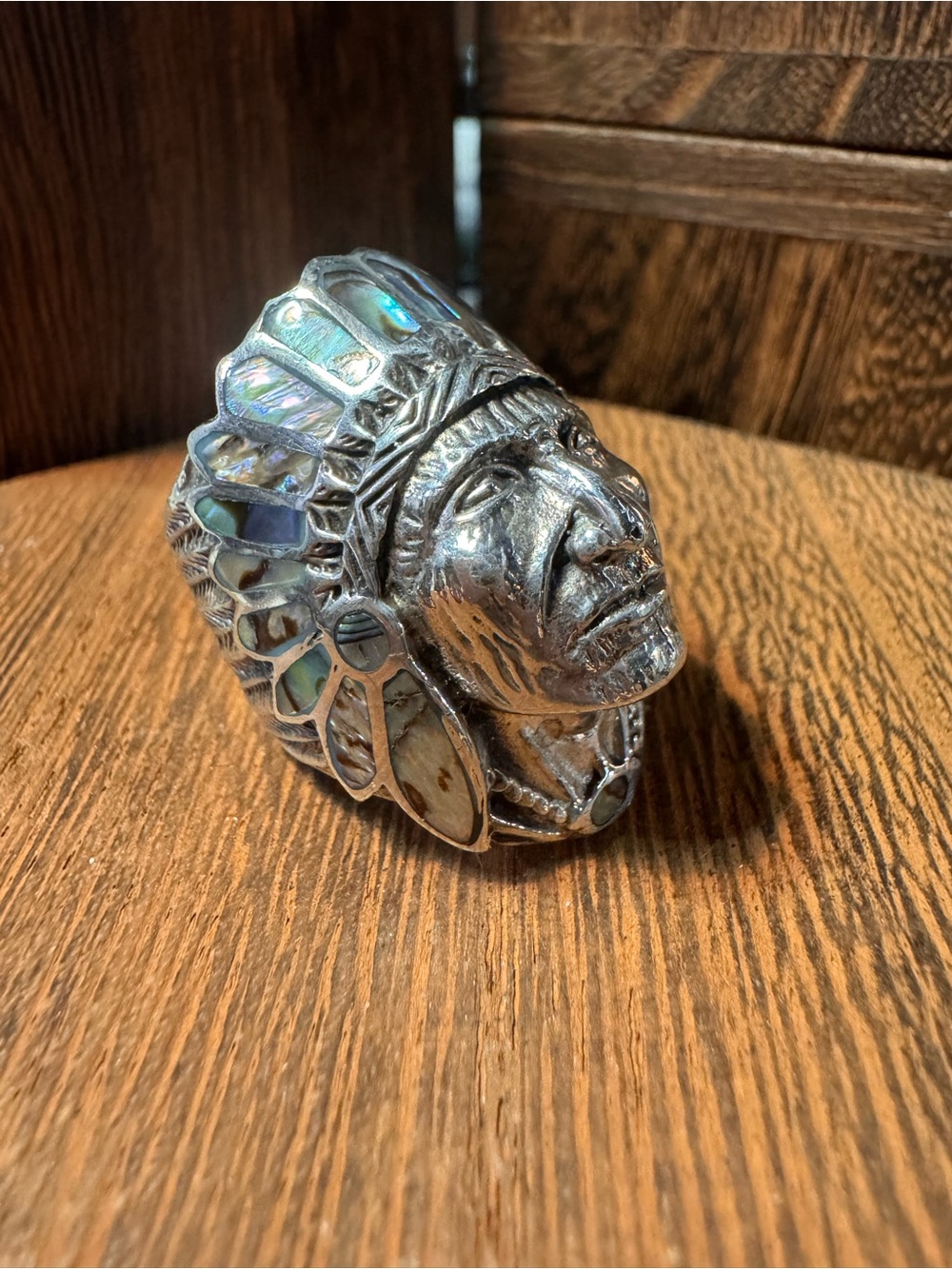 Sterling 925 Abalone Vintage Ring